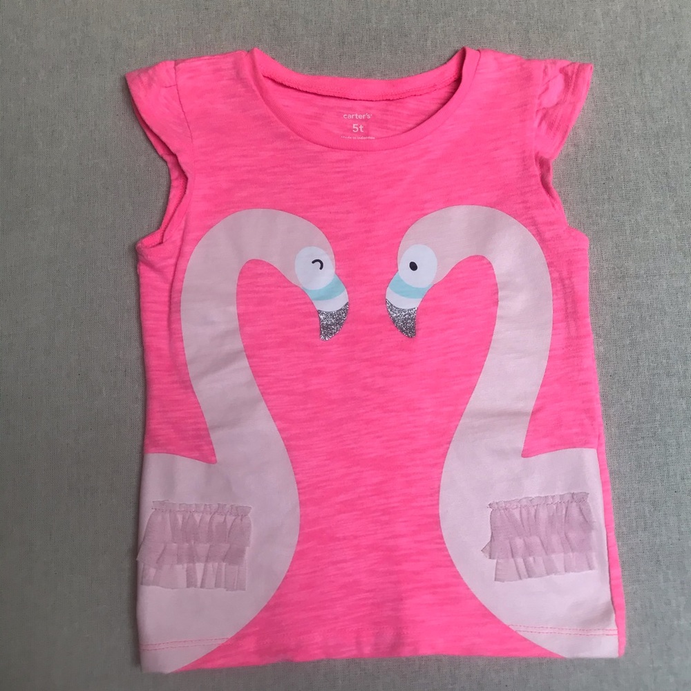 Flamingo Flutter Sleeve Shirt